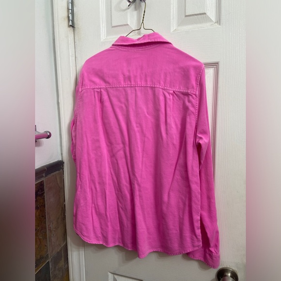 Bright pink lightweight denim top - Picture 2 of 2
